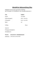 Vorschau - Klassenarbeiten - Mündliche Abiturprüfung Englisch: Environment, USA and Globalization - Seite 1