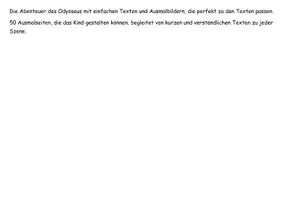 Vorschau - Mal- und Bastelvorlagen - Die Abenteuer des Odysseus, die Geschichte mit Ausmalbilder - Seite 1