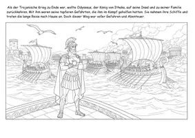 Vorschau - Mal- und Bastelvorlagen - Die Abenteuer des Odysseus, die Geschichte mit Ausmalbilder - Seite 2