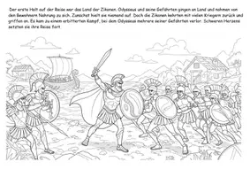 Vorschau - Mal- und Bastelvorlagen - Die Abenteuer des Odysseus, die Geschichte mit Ausmalbilder - Seite 3