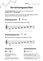 Vorschau - Arbeitsblätter - VORZEICHEN Musik Arbeitsblätter Notenlehre - Seite 1