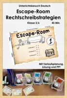 Vorschau - Arbeitsblätter - Escape-Room Rechtscheibstrategien Klasse 5/6 (UB) - Deckblatt