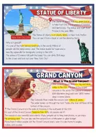 Vorschau - Arbeitsblätter - USA | 10 sights | Fact Cards | Lesekartei | Landeskunde US - Seite 2
