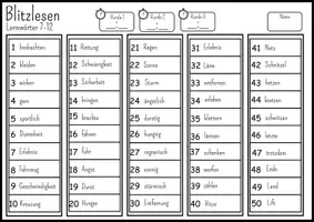 Vorschau - Arbeitsblätter - 3. Klasse: Blitzlesen_Lernwörter vom Deutsch-Sprach-Lese-Buch 3 (öbv) - Seite 3
