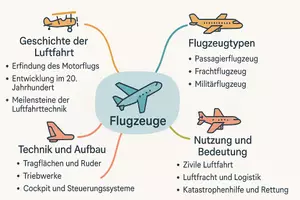 Vorschau - Arbeitsblätter - Arbeitsblatt zum Thema "Flugzeug" + Onlineübung & MP3 + Mindmap + Infografiken - Seite 3