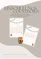 Vorschau - Arbeitsblätter - Countdown bis zum Schulanfang Rotpanda - Deckblatt