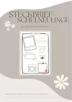 Vorschau - Arbeitsblätter - Steckbrief Vorschulkind mit Gänseblümchen - Deckblatt
