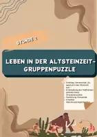 Vorschau - Stundenentwürfe - Leben in der Altsteinzeit - Gruppenpuzzle - Deckblatt