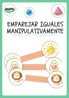 Vista previa - Tarjetas / Manipulativos - EMPAREJA LOS IGUALES MANIPULATIVAMENTE - Portada