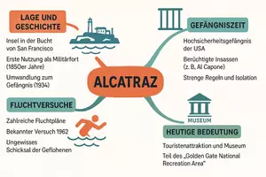 Vorschau - Arbeitsblätter - Arbeitsblätter zum Thema "Warum war auf der Insel Alcatraz ein Gefängnis?" + Lösung & MP3 + Mindmap + Infografik - Seite 2