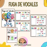 Vista previa - Juegos / Gamificación - FUGA DE VOCALES - Portada