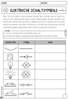 Vorschau - Arbeitsblätter - Elektrische Schaltsymbole + Bildkarten I Kl. 3-5 - Seite 1