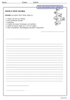 Vorschau - Arbeitsblätter - Einen persönlichen Brief verfassen (inkl. Musterlösung und Feedbackbogen) - Seite 3