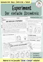 Vorschau - Arbeitsblätter - Experiment- "Wann leuchtet die Lampe?" - Deckblatt