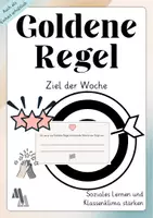 Vorschau - Arbeitsblätter - Goldene Regel: Ziel der Woche Karten - Deckblatt
