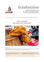 Vorschau - Stundenentwürfe - Was prägt unsere Lebenswelt, 2-4 UE, Lernfeld 6: „Kinder, Jugendliche und junge Erwachsene bei der Bewältigung besonderer Lebenssituationen unterstützen“, Erzieherausbildung - Deckblatt