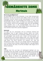 Vorschau - Arbeitsblätter - Gemäßigte Zone - Merkmale - Seite 1