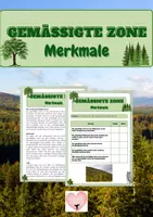 Vorschau - Arbeitsblätter - Gemäßigte Zone - Merkmale - Deckblatt