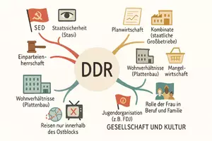 Vorschau - Arbeitsblätter - Arbeitsblätter zum Thema "DDR" + Lösung & MP3 + Mindmap + Infografik - Seite 2