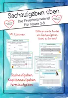 Vorschau - Aufgabenkarten - Sachaufgaben - Freiarbeitsmaterial - Deckblatt