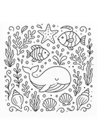 Vorschau - Mal- und Bastelvorlagen - Sommer Doodles zum Ausmalen - Seite 1