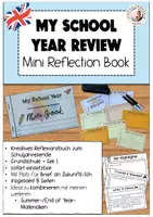 Vorschau - Arbeitsblätter - Mini Reflection Book Englischunterricht End of Year Grundschule Sek I - Deckblatt