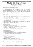 Vorschau - Arbeitsblätter - Mini Reflection Book Englischunterricht End of Year Grundschule Sek I - Seite 1