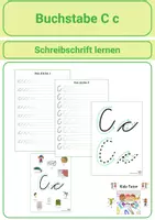 Vorschau - Arbeitsblätter - Ich lerne das Alphabet - Buchstabe C c - Deckblatt