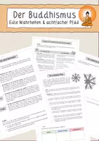 Vorschau - Arbeitsblätter - Der Buddhismus: Edle Wahrheiten & achtfacher Pfad - Deckblatt