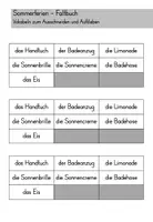 Vorschau - Arbeitsblätter - Sommerferien Sommer Faltbuch Faltheft - DaZ DaF - Seite 3