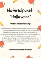 Vorschau - Mal- und Bastelvorlagen - Materialpaket: "Halloween" - Fantasiereise, Aufgaben und Bastelideen - Seite 1