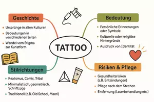 Vorschau - Arbeitsblätter - Arbeitsblätter zum Thema "Tattoo" + Lösung & MP3 + Mindmap + Infografik - Seite 2