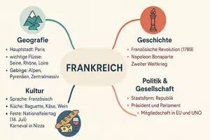 Vorschau - Arbeitsblätter - Arbeitsblatt zum Thema "Frankreich" + Onlineübung & MP3 + Mindmap + Infografik - Seite 3