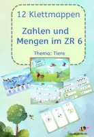 Vorschau - Arbeitsblätter - 12 Klettmappen Zahlen und Mengen im ZR 6 Thema Tiere - Deckblatt