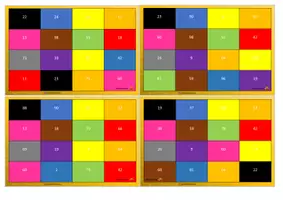 Vista previa - Juegos / Gamificación - Bingo colores y numerales - página 2