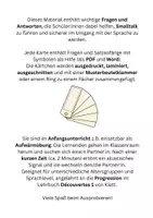 Vorschau - Spiele - Warm-up, Dialogfächer Französisch Anfangsunterricht - Seite 1