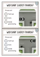 Vorschau - Aufgabenkarten - Übungskarten rechts vor links (Verkehrserziehung, Fahrradprüfung) - Seite 1