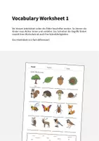 Vorschau - Arbeitsblätter - Forest: Vocabulary Worksheet 1 (Englisch) - Seite 1