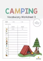 Vorschau - Arbeitsblätter - Camping: Vocabulary Worksheet 3 (Englisch) - Deckblatt