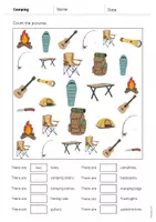 Vorschau - Arbeitsblätter - Camping: How many? – Worksheet (Englisch) - Seite 3