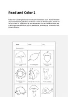 Vorschau - Arbeitsblätter - Forest: Read and Color 2 (Englisch) - Seite 1