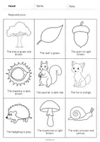 Vorschau - Arbeitsblätter - Forest: Read and Color 2 (Englisch) - Seite 2