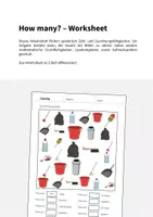 Vorschau - Arbeitsblätter - Cleaning: How many? – Worksheet (Englisch) - Seite 1