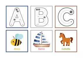 Vista previa - Tarjetas / Manipulativos - Tarjetas educativas trazo del abecedario - Portada