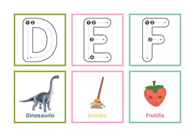 Vista previa - Tarjetas / Manipulativos - Tarjetas educativas trazo del abecedario - página 1