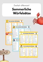 Vorschau - Aufgabenkarten - Sommerliche Würfelsätze - Deckblatt