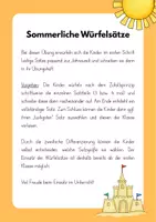Vorschau - Aufgabenkarten - Sommerliche Würfelsätze - Seite 1