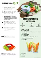 Vorschau - Arbeitsblätter - Vegetarisches Rezept Gemüsestreifen mit Quark-Dip ab 5. Klasse - Seite 2