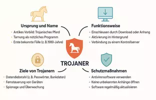 Vorschau - Arbeitsblätter - Arbeitsblätter zum Thema "Was sind Spam, Trojaner und Viren?" + Lösung & MP3 + Mindmap + Infografik - Seite 3