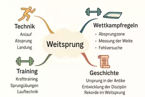 Vorschau - Arbeitsblätter - Arbeitsblätter zum Thema "Weitsprung" + Lösung & MP3 + Mindmap + Infografik - Seite 2